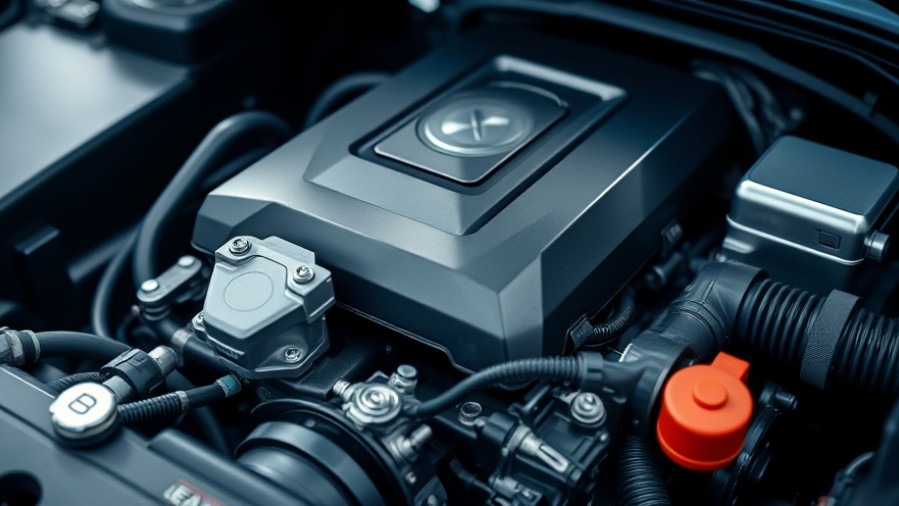 Close-up of an electric vehicle engine, highlighting EV servicing opportunities and advanced engineering.