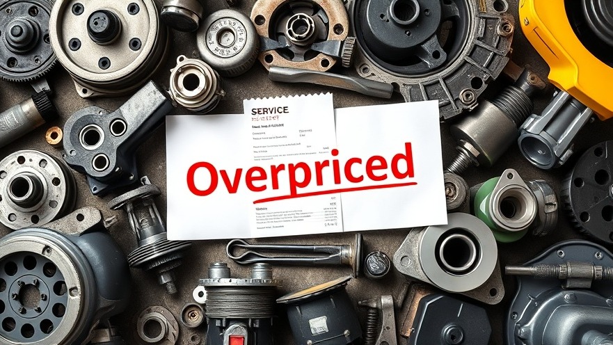 Cost-effective auto maintenance highlighted with vibrant car parts and tools.