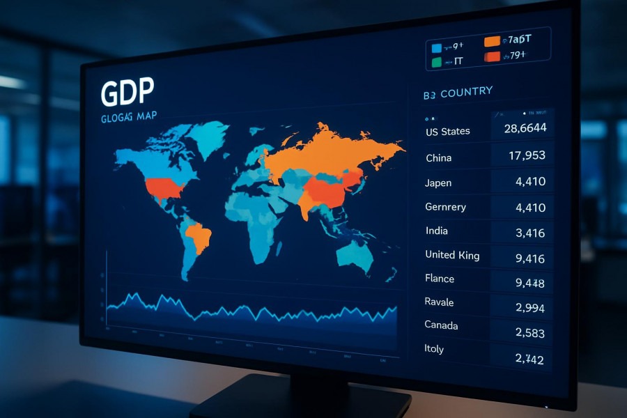 Interactive automotive aftermarket data dashboard, showcasing global trends and GDP insights.