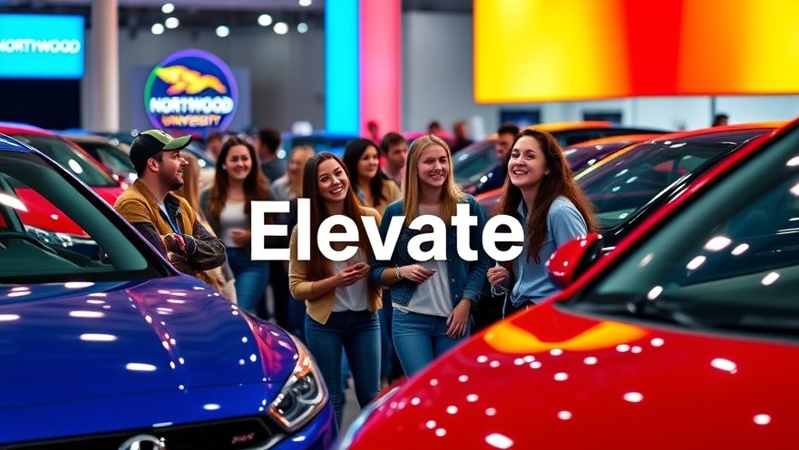 Students celebrate automotive innovation at the vibrant International Auto Show.