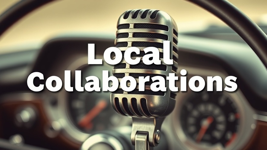 Vintage microphone emphasizing 'Local Collaborations' for business partnerships in marketing strategy.