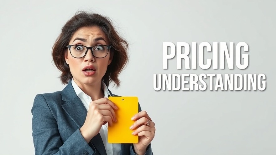 Surprised businessman with a price tag, illustrating customer perceptions in auto repair pricing strategy.