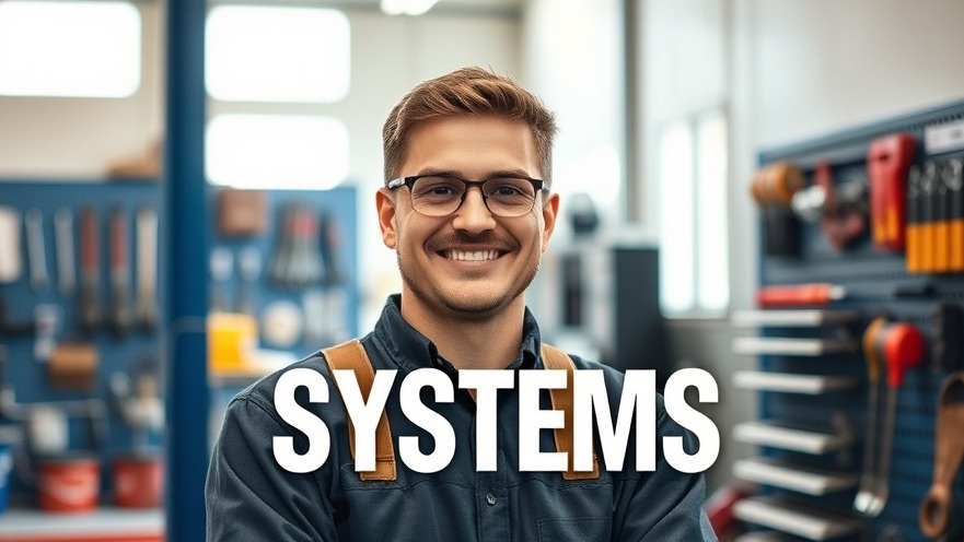 Confident mechanic enhancing auto repair efficiency in a bright, organized shop.