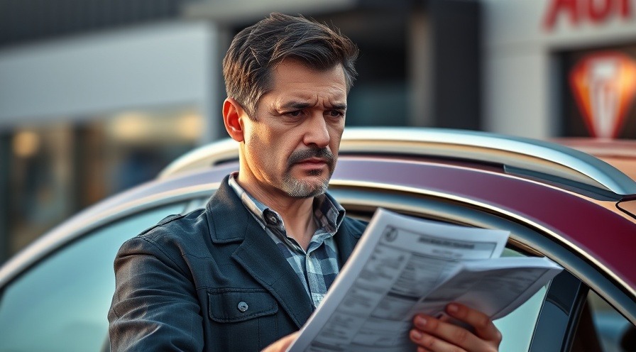 Confident automotive business owner reviewing tax strategies in natural light.