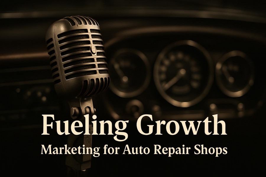 Vintage microphone against classic car dashboard, highlighting automotive technology and customer engagement.