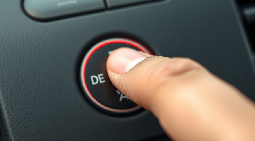 Close-up of a finger deactivating unreliable car features in modern car technology.
