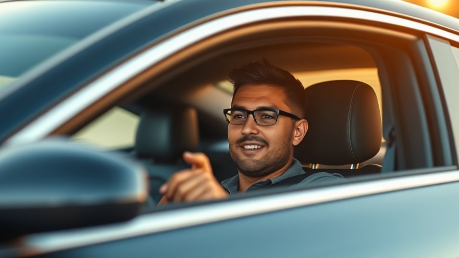 Confident driver in modern car showcases Toyota Honda reliability.
