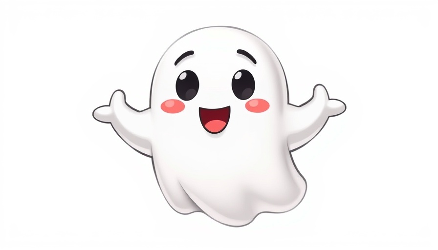 Cheerful ghost emoji, playful and cartoonish.