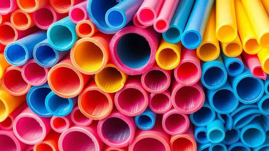 Vibrant pool noodles arrangement for holiday decoration.