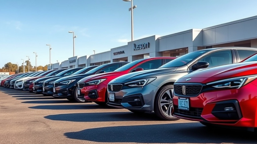 Modern cars in a dealership lot highlighting average new car cost.