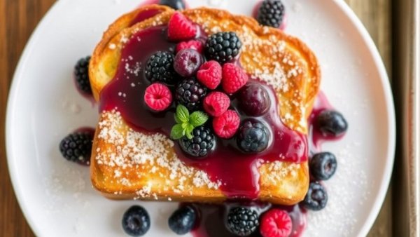 Sheet Pan French Toast With Mixed Berry Sauce