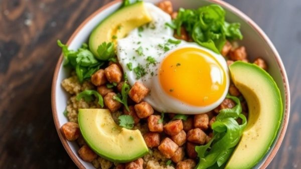Fried Egg and Avocado Breakfast Bowls