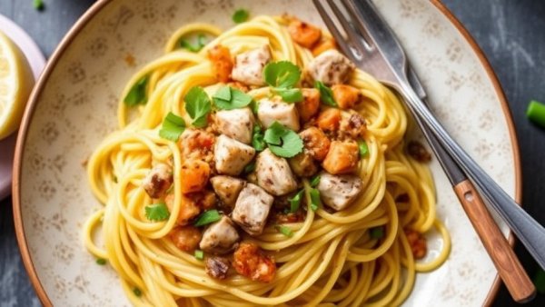 Spaghetti Squash Chicken Pad Thai