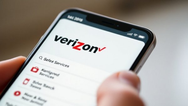 Close-up of smartphone screen showing Verizon services, related to Verizon outage $20 credit.