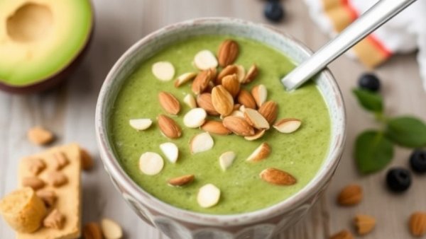Vegan Almond Green Smoothie Bowl