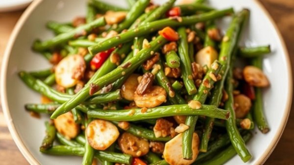 Grilled Green Bean Salad With Szechuan Dressing