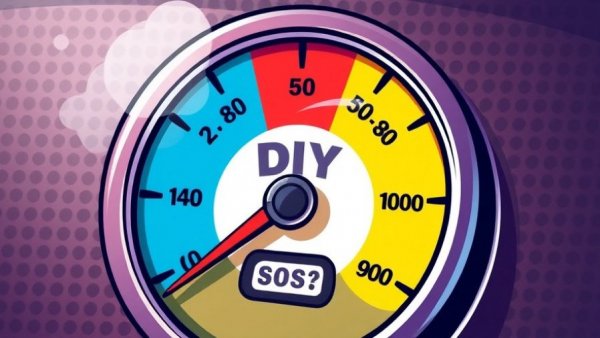 Illustration of gauge showing options for drain smell solutions.
