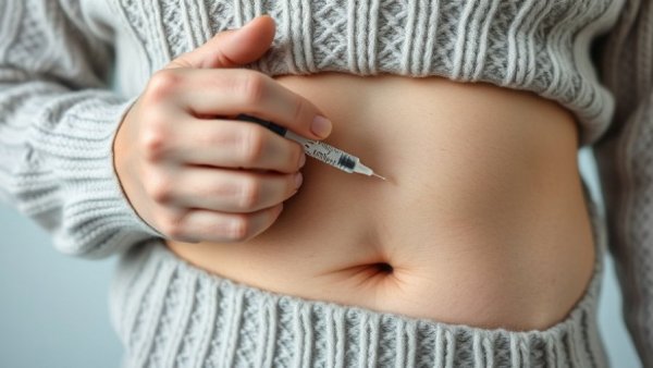 Close-up of syringe injection for GLP-1 support in weight loss.