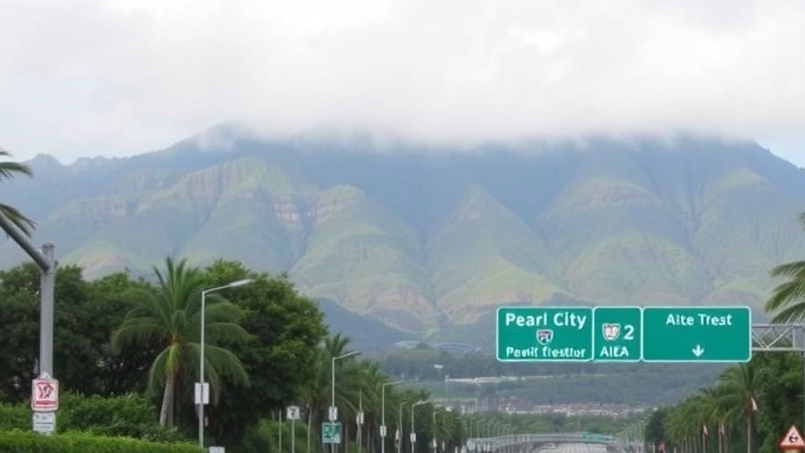 Pearl City & Aiea freeway sign for Honolulu commute alternatives and construction updates