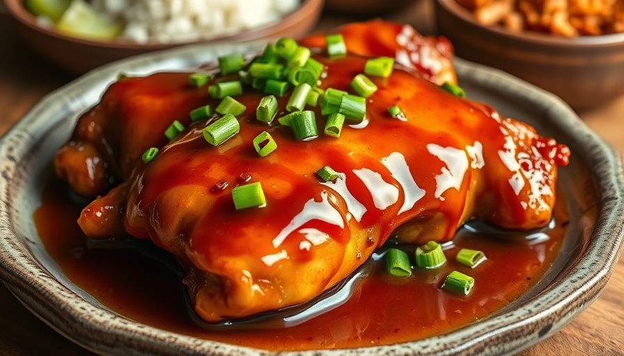 Hawaiian-Style Shoyu Chicken with glossy glaze on a plate.