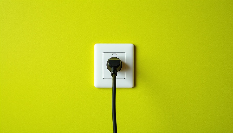 Electrical outlet with plug inserted on green wall.
