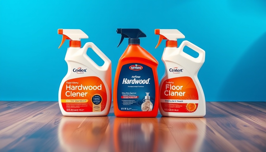 Best hardwood floor cleaners on abstract blue background