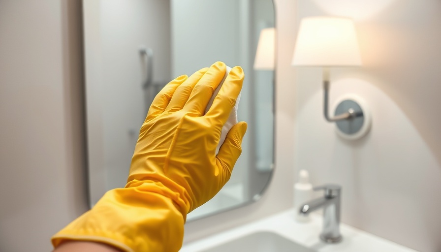 Dusting a mirror, showcasing the therapeutic benefits of household chores.