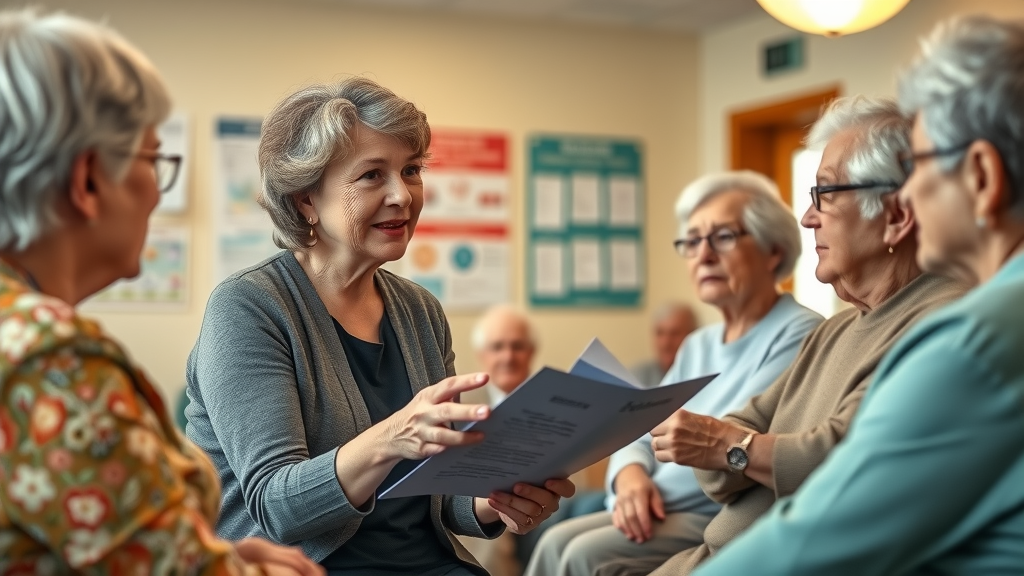 Elders in ISB group talking and listening