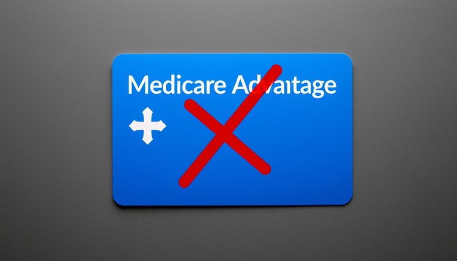 Medicare Advantage card with red mark indicating issue