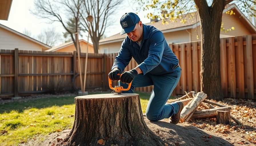 Winter Tree Trimming Services Texas worker maintaining yard.