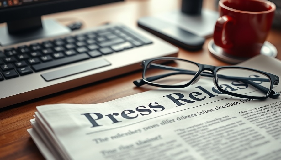 Press release on desk with eyeglasses and coffee, related to sports injury recovery services.