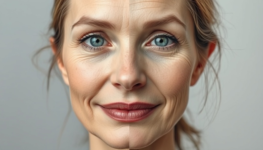 Split image of a woman depicting youth and age for service dogs help slow biological aging.