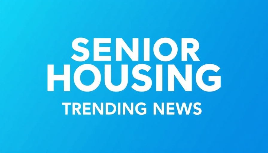 Bold 'Senior Housing News' text over blue background with upward arrow.