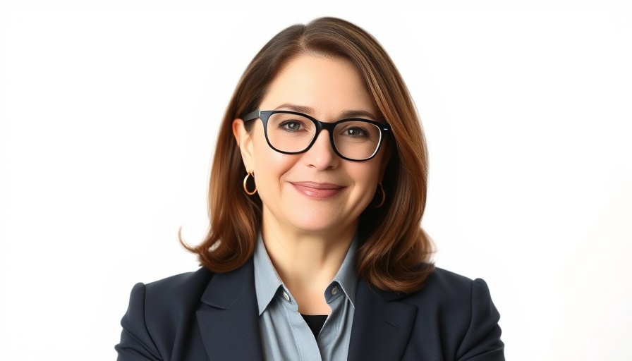 Professional portrait of a middle-aged woman related to Alzheimer’s disease progression.