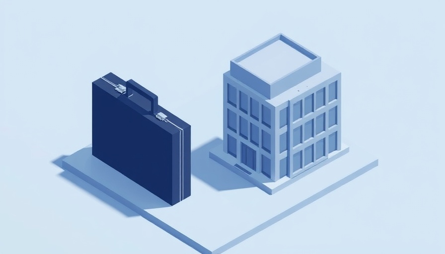 Optimize business benefits, Muskegon concept, office and briefcase in blues