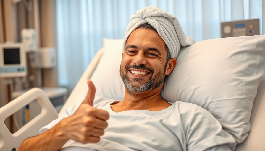 Hospital patient recovering with thumbs up, self-defense classes Gurnee.