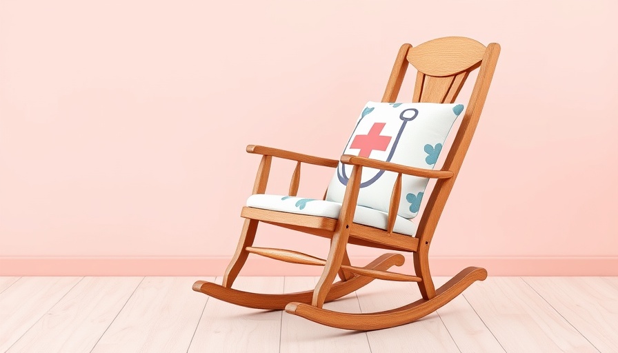 Low cost medical insurance Muskegon concept with rocking chair.