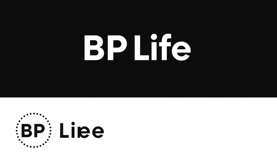 Minimalistic BP Life logo design with circular pattern.