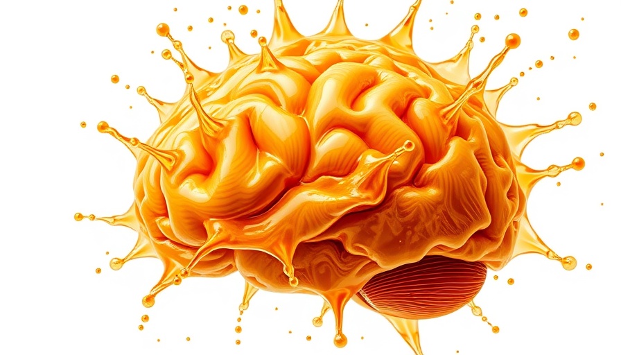 Dynamic liquid brain illustration related to Alzheimer's disease detection