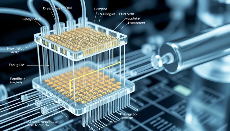 Diagram and image of microfluidic chip used for real-time monitoring Alzheimer's disease.