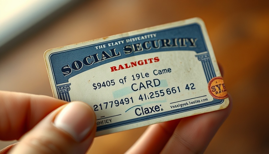 Social Security card close-up illustrating payment concepts.
