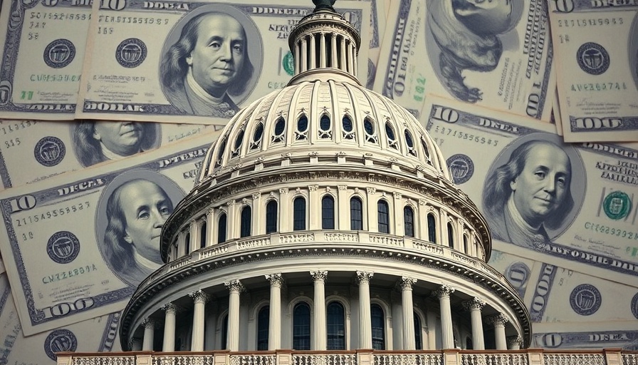 U.S. Capitol dome with dollar bill background, Social Security COLA context.