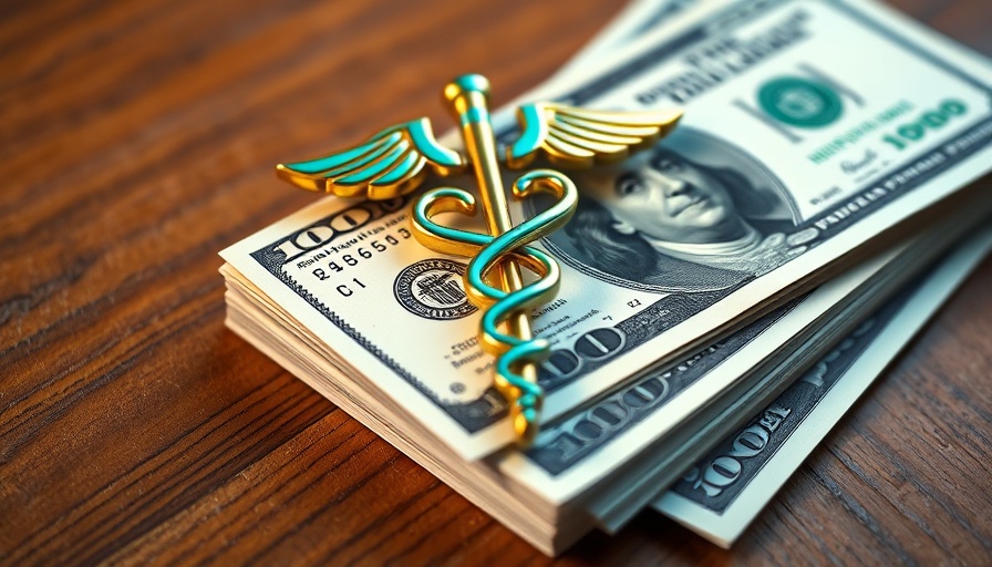 Caduceus on money representing HSA assets investment growth