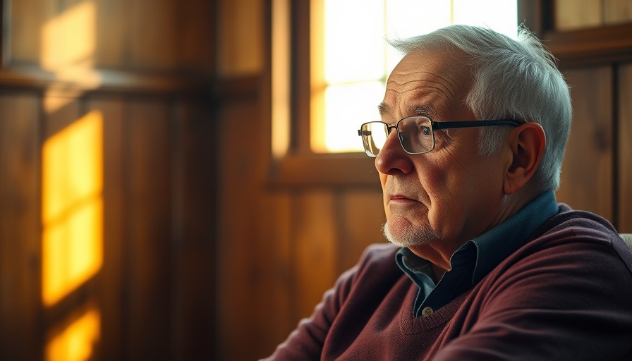 Reflective older man considering aphorisms and their relevance in retirement.