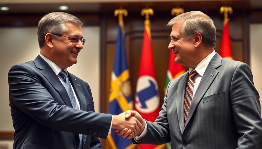 Official meeting handshake discussing AstraZeneca drug prices Medicaid.