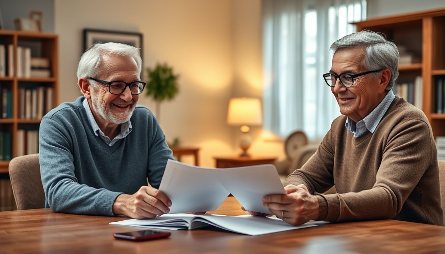 Canadians over 65 reviewing documents in a cozy office.