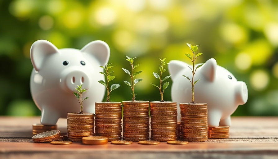 Vanguard High Dividend Yield ETF 2025: Growing stacks of coins with seedlings.