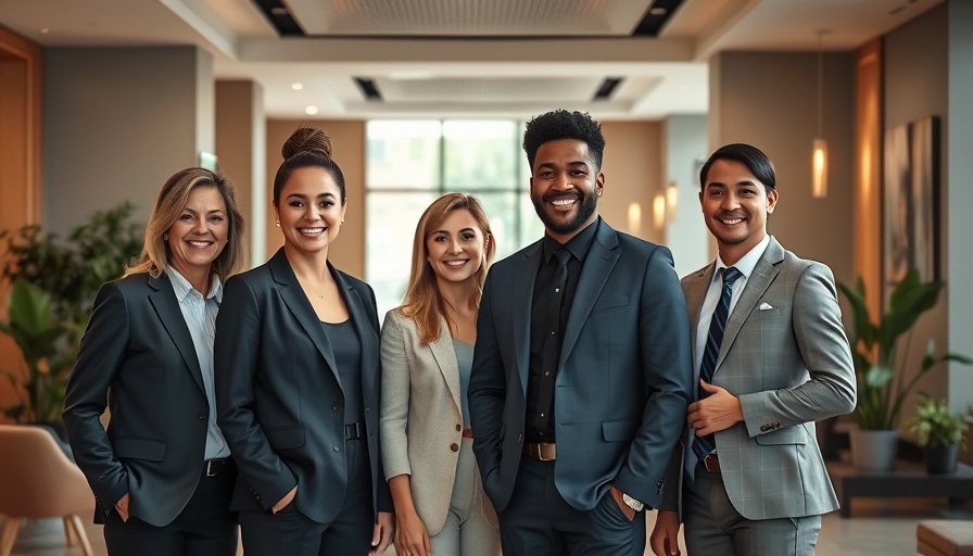 Professional team in an office lobby for retirement income tax strategies.