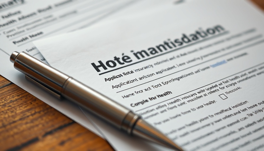 Close-up of health insurance forms related to Free Medicare Information Seminars.