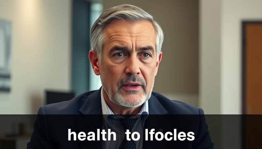 Man discussing health insurance for seniors on news program.